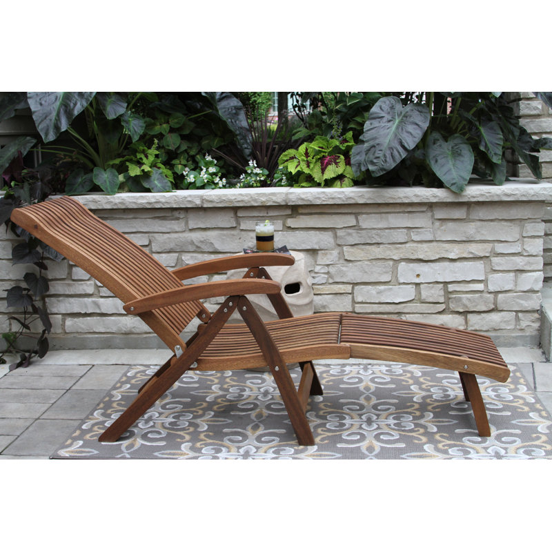 Suki Outdoor Eucalyptus Chaise Lounge & Reviews Birch Lane